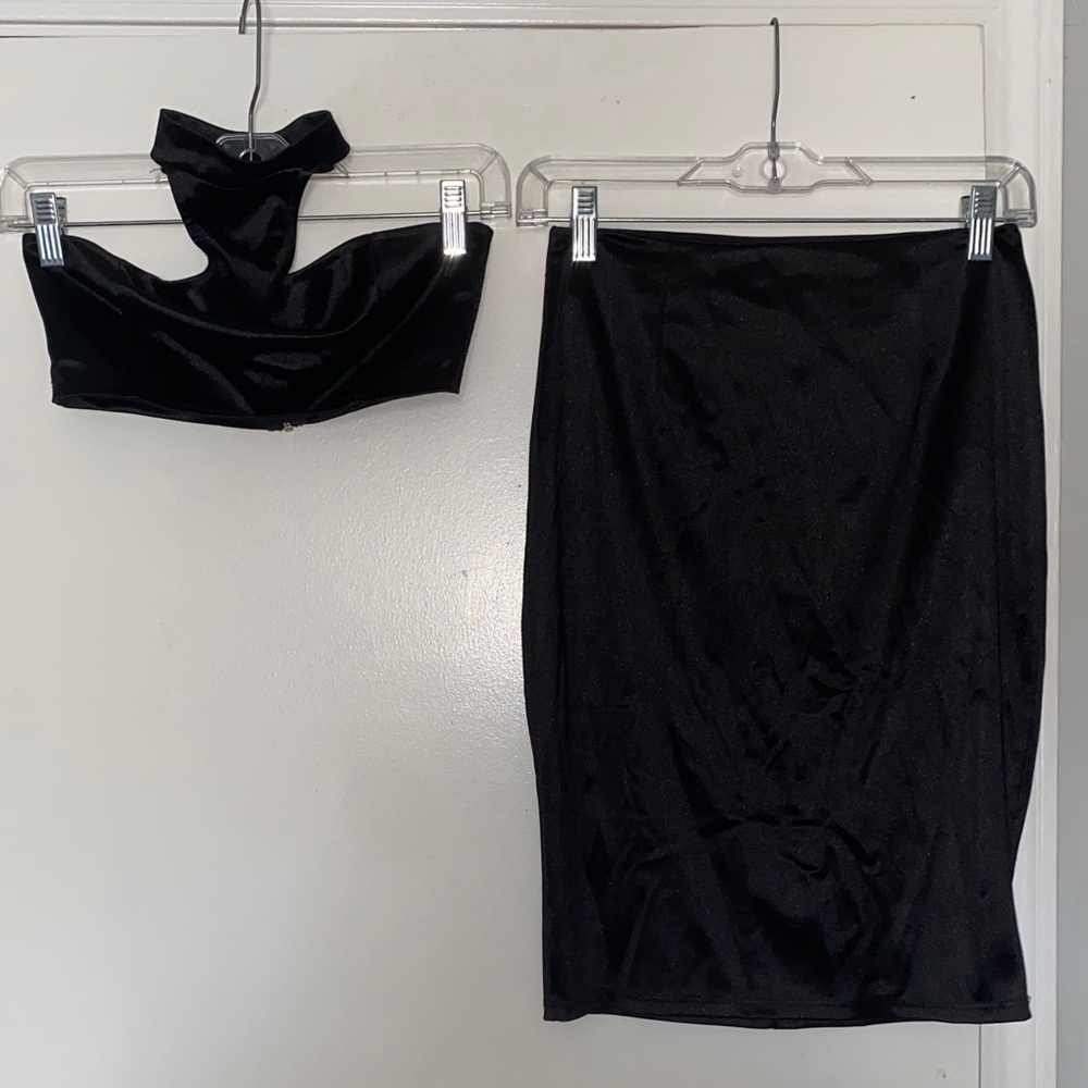 Fashion Nova Black Skirt Set